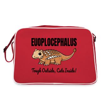 Euoplocephalus dinosaure dinosaure fossile de paléontologue - Sac Retro - rouge/blanc - Dos