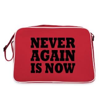 Never again is now - Retro Bag - red/white - Back