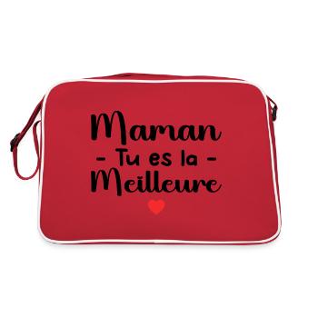 Maman Tu Es La Meilleure - Sac Retro - rouge/blanc - Dos