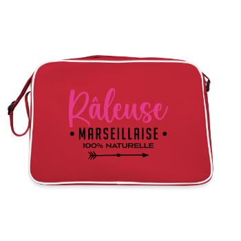 Râleuse Marseillaise 100% Naturelle - Sac Retro - rouge/blanc - Dos