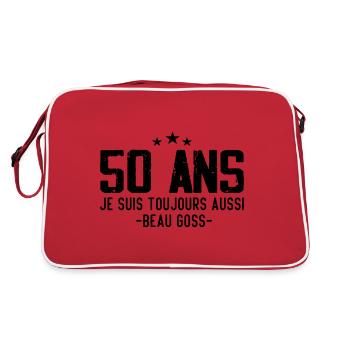 Beau goss Cadeau Anniversaire 50 ans Humour - Sac Retro - rouge/blanc - Dos