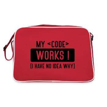 My Code Works, I Have No Idea Why - Sac Retro - rouge/blanc - Dos
