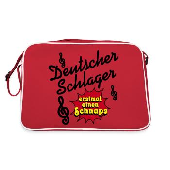 Fête Schlager, Musique Schlager, premier schnaps - Sac Retro - rouge/blanc - Dos