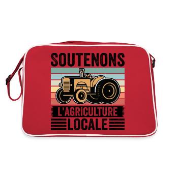 Let's support local agriculture - Retro Bag - red/white - Back