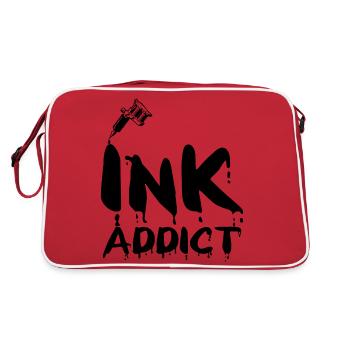 Tatouage / Tattoo: Ink Addict - Sac Retro - rouge/blanc - Dos