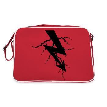 charge symbole électrique flash énergie puissance - Sac Retro - rouge/blanc - Dos