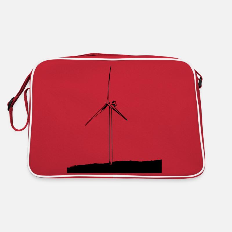 Windrad - Retro Tasche - Rot/Weiß