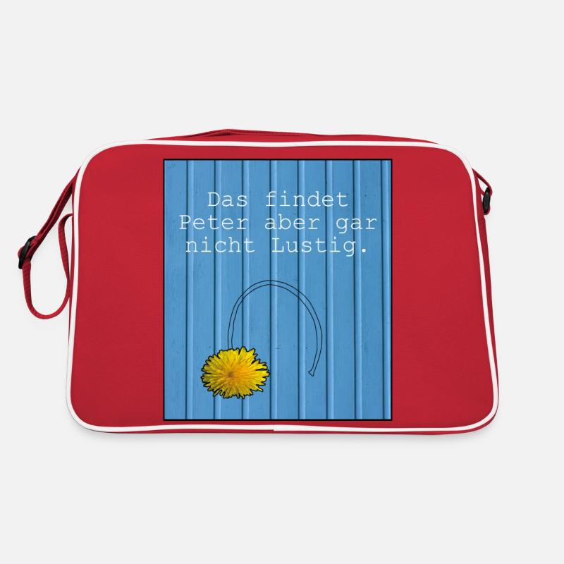 Peter Lustig Print - Retro Tasche - Rot/Weiß