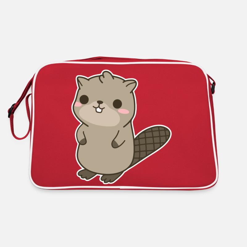 Biber - Retro Tasche - Rot/Weiß