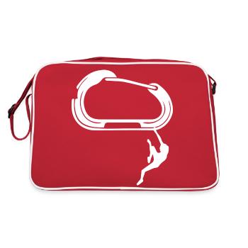 Bouldern Klettern Climbing - Retro Tasche - Rot/Weiß - Hinten