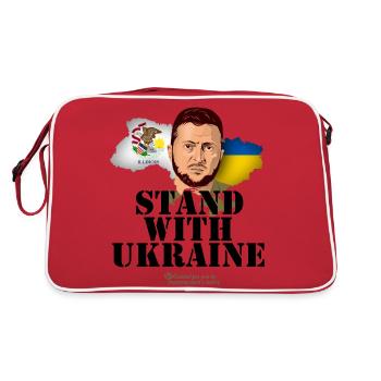 Zelensky Illinois Stand avec l’Ukraine - Sac Retro - rouge/blanc - Dos