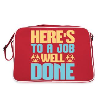 HERE IS TO A JOB WELL DONE - Retro Bag - red/white - Back