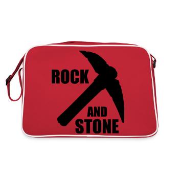 roche et pierre - Rock and Stone! - Sac Retro - rouge/blanc - Dos