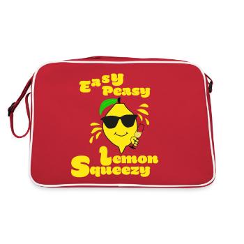 Easy Peasy Lemon Squeeze - Retro Tasche - Rot/Weiß - Hinten