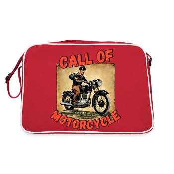 Nostalgisch Biker - Retro Tasche - Rot/Weiß - Hinten