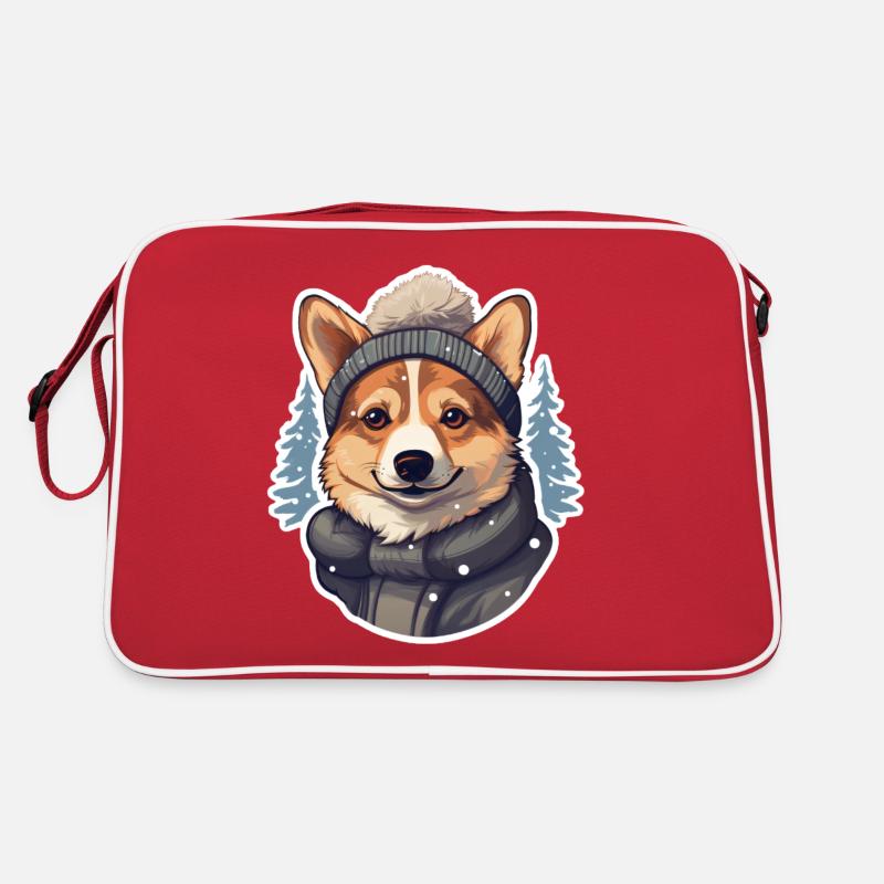 Welsh Corgi avec chapeau et veste Sac Retro