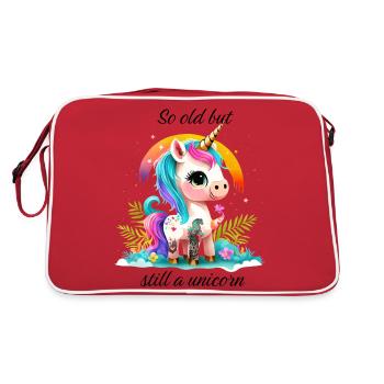 Si vieille mais toujours une licorne innocente - Sac Retro - rouge/blanc - Dos