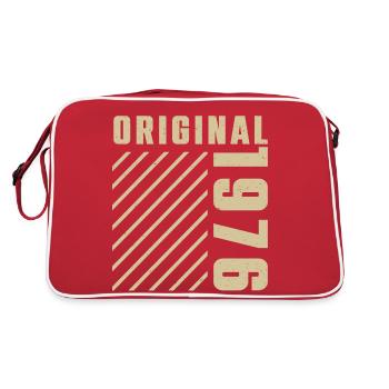 Original 1976 Authentic 1976 Vintage Bursdag - Sac Retro - rouge/blanc - Dos