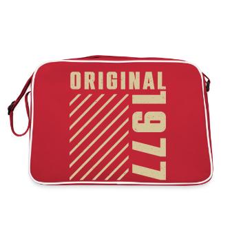 Original 1977 Authentic 1977 Vintage Bursdag - Sac Retro - rouge/blanc - Dos
