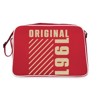 Original 1961 Authentic 1961 Vintage Bursdag - Sac Retro - rouge/blanc - Dos