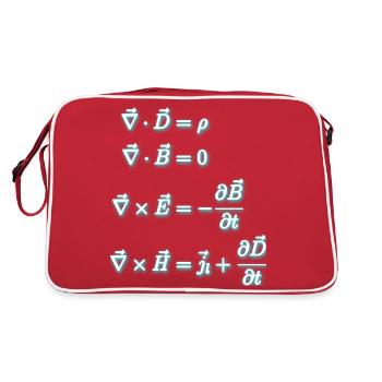 Gleichungen des Elektromagnetismus - Retro Tasche - Rot/Weiß - Hinten