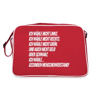 Funny Saying - ELECTIONS - Retro Bag - red/white - Back