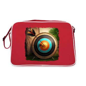 Archery requires high precision - Retro Bag - red/white - Back