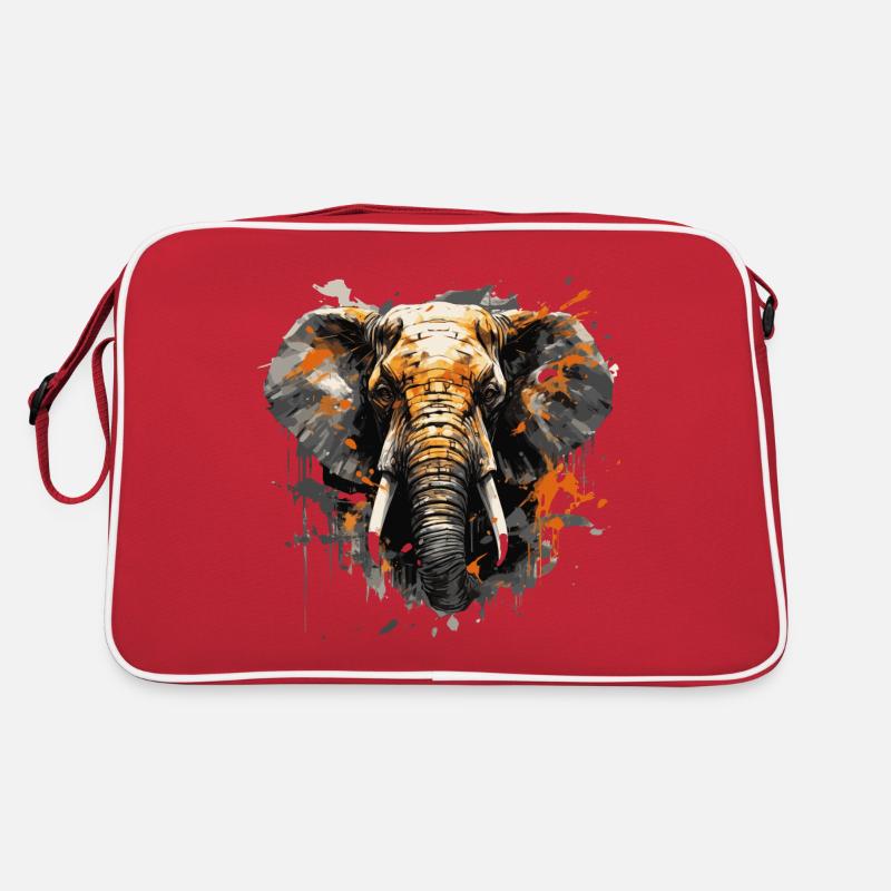 Elephant Head Retro Tasche