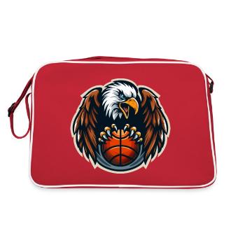 Eagle Basketball Mannschaft - Retro Tasche - Rot/Weiß - Hinten