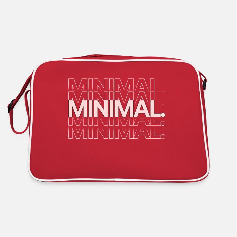 MINIMAL. KLAR - Retro Tasche - Rot/Weiß