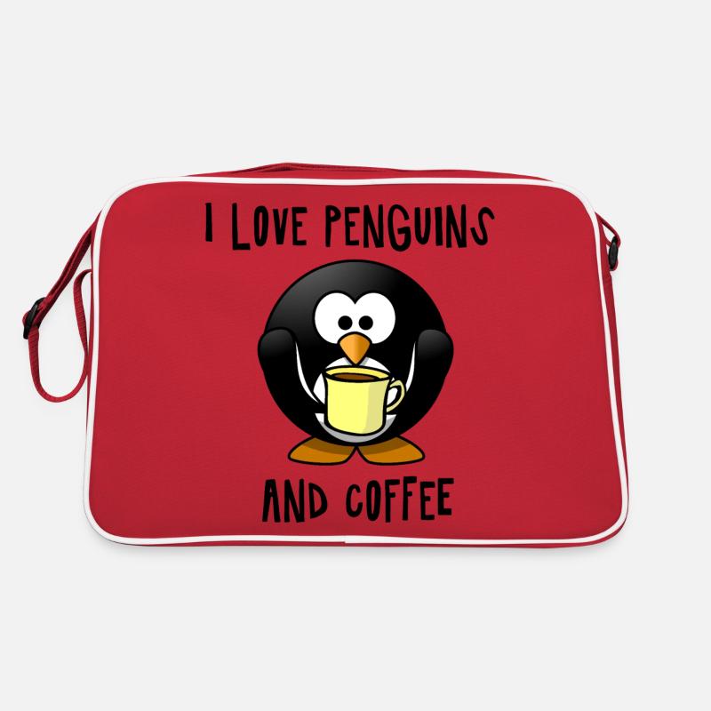 I love penguins and coffee - Penguin - fun4m3 Retro Bag