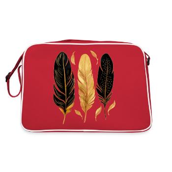 Golden Feathers - Retro Bag - red/white - Back