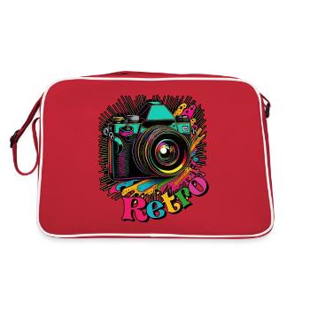 Caméra rétro des années 60 - Sac Retro - rouge/blanc - Dos
