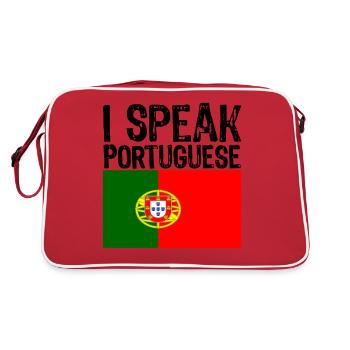Je parle PORTUGAIS cadeau drôle voyage au Portugal - Sac Retro - rouge/blanc - Dos