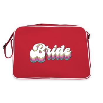 Mariée Vintage Lettrage Rétro Enterrement de vie de garçon Proposition engagée - Sac Retro - rouge/blanc - Dos