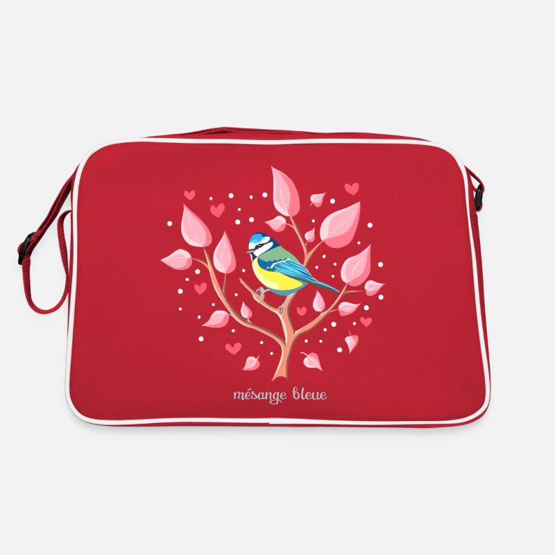 blau Retro Tasche