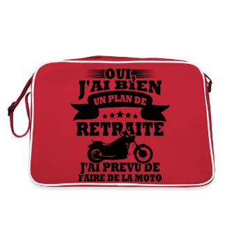 Plan de retraite faire de la moto - Sac Retro - rouge/blanc - Dos
