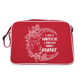 Poet Poesie Dichter Poetry I Geschenk - Retro Tasche - Rot/Weiß - Hinten