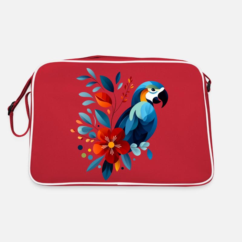 Floral parrot Retro Bag