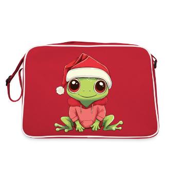 Grenouille Noël mignon Noël mignon Noël - Sac Retro - rouge/blanc - Dos