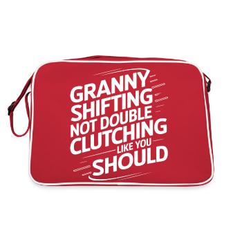 Humorous car design for gear shift fans - Retro Bag - red/white - Back
