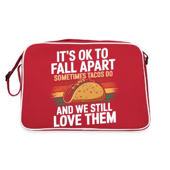 Self-love and a smile - Retro Bag - red/white - Back