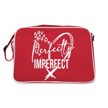 happy quotes positive quote cute love positivity - Retro Bag - red/white - Back
