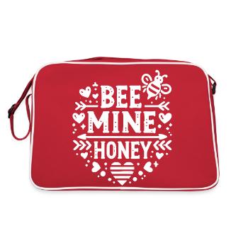 abeille mon miel blanc - Sac Retro - rouge/blanc - Dos