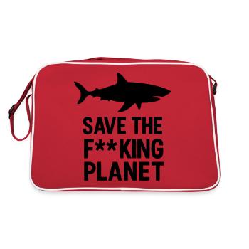 Sauvez la de planète - Sac Retro - rouge/blanc - Dos