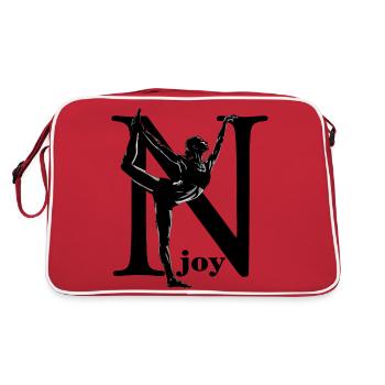 Anmutig genießen - Retro Tasche - Rot/Weiß - Hinten