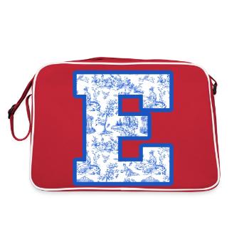 Lettre e chinoiserie bleu - Sac Retro - rouge/blanc - Dos