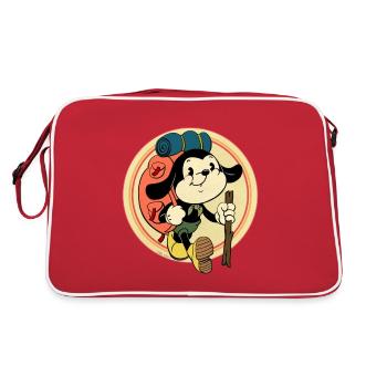 dessin animé vintage backpacker - Sac Retro - rouge/blanc - Dos