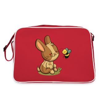Lapin et abeille - Sac Retro - rouge/blanc - Dos