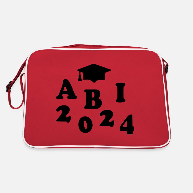 Abi 2024 - Retro Tasche - Rot/Weiß